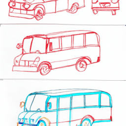 How To Draw A Cartoon-Bus - A Step By Step Drawing Guide - Custom Paint By Numbers