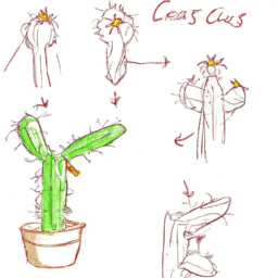 How To Draw A Cartoon-Cactus - A Step By Step Drawing Guide - Custom Paint By Numbers