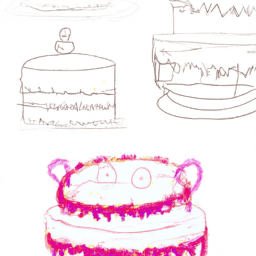 How To Draw A Cartoon-Cake - A Step By Step Drawing Guide - Custom Paint By Numbers