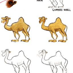 How To Draw A Cartoon-Camel - A Step By Step Drawing Guide - Custom Paint By Numbers