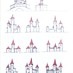 How To Draw A Cartoon-Castle - A Step By Step Drawing Guide - Custom Paint By Numbers