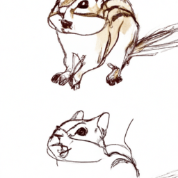 How To Draw A Cartoon-Chipmunk - A Step By Step Drawing Guide - Custom Paint By Numbers