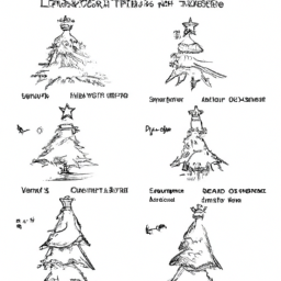 How To Draw A Cartoon-Christmas-Tree - A Step By Step Drawing Guide - Custom Paint By Numbers