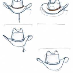 How To Draw A Cartoon-Cowboy-Hat - A Step By Step Drawing Guide - Custom Paint By Numbers