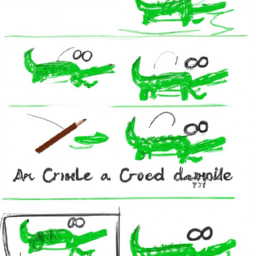 How To Draw A Cartoon-Crocodile - A Step By Step Drawing Guide - Custom Paint By Numbers