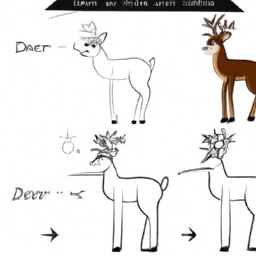 How To Draw A Cartoon-Deer - A Step By Step Drawing Guide - Custom Paint By Numbers