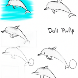 How To Draw A Cartoon-Dolphin - A Step By Step Drawing Guide - Custom Paint By Numbers