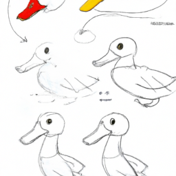 How To Draw A Cartoon-Duck - A Step By Step Drawing Guide - Custom Paint By Numbers