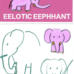 How To Draw A Cartoon-Elephant - A Step By Step Drawing Guide - Custom Paint By Numbers