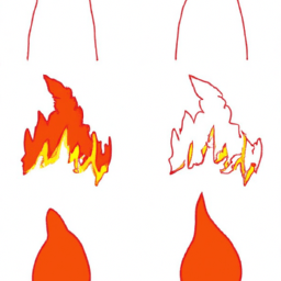 How To Draw A Cartoon-Flame - A Step By Step Drawing Guide - Custom Paint By Numbers