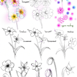 How To Draw A Cartoon-Flowers - A Step By Step Drawing Guide - Custom Paint By Numbers