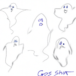 How To Draw A Cartoon-Ghost - A Step By Step Drawing Guide - Custom Paint By Numbers