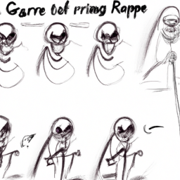 How To Draw A Cartoon-Grim-Reaper - A Step By Step Drawing Guide - Custom Paint By Numbers