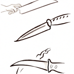 How To Draw A Cartoon-Knife - A Step By Step Drawing Guide - Custom Paint By Numbers