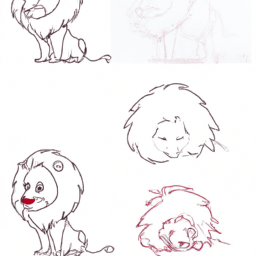 How To Draw A Cartoon-Lion - A Step By Step Drawing Guide - Custom Paint By Numbers