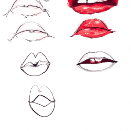 How To Draw A Cartoon-Lips - A Step By Step Drawing Guide - Custom Paint By Numbers