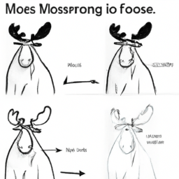 How To Draw A Cartoon-Moose - A Step By Step Drawing Guide - Custom Paint By Numbers