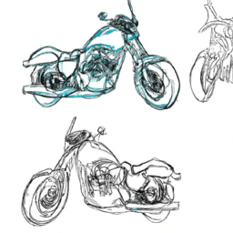 How To Draw A Cartoon-Motorcycle - A Step By Step Drawing Guide - Custom Paint By Numbers