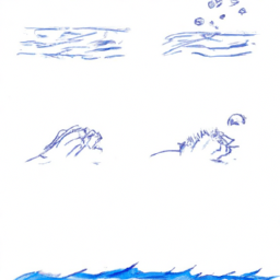 How To Draw A Cartoon-Ocean - A Step By Step Drawing Guide - Custom Paint By Numbers