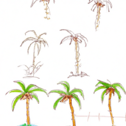 How To Draw A Cartoon-Palm-Tree - A Step By Step Drawing Guide - Custom Paint By Numbers