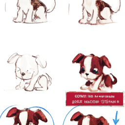 How To Draw A Cartoon-Puppy - A Step By Step Drawing Guide - Custom Paint By Numbers