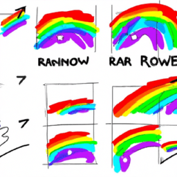 How To Draw A Cartoon-Rainbow - A Step By Step Drawing Guide - Custom Paint By Numbers