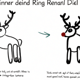 How To Draw A Cartoon-Reindeer - A Step By Step Drawing Guide - Custom Paint By Numbers