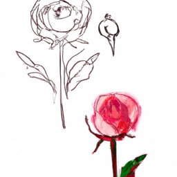 How To Draw A Cartoon-Rose - A Step By Step Drawing Guide - Custom Paint By Numbers