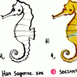 How To Draw A Cartoon-Seahorse - A Step By Step Drawing Guide - Custom Paint By Numbers