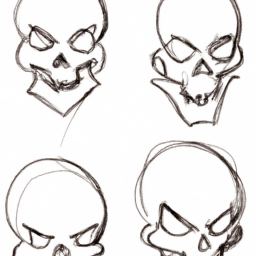 How To Draw A Cartoon-Skull - A Step By Step Drawing Guide - Custom Paint By Numbers