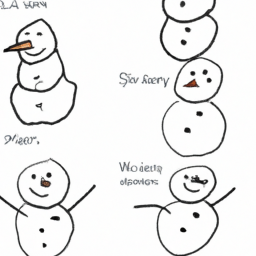 How To Draw A Cartoon-Snowman - A Step By Step Drawing Guide - Custom Paint By Numbers