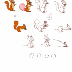 How To Draw A Cartoon-Squirrel - A Step By Step Drawing Guide - Custom Paint By Numbers