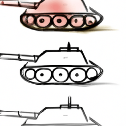 How To Draw A Cartoon-Tank - A Step By Step Drawing Guide - Custom Paint By Numbers