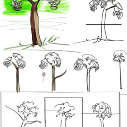 How To Draw A Cartoon-Tree - A Step By Step Drawing Guide - Custom Paint By Numbers