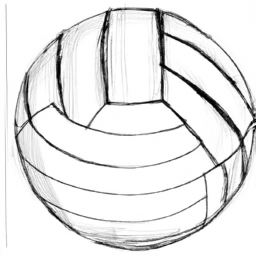 How To Draw A Cartoon-Volleyball - A Step By Step Drawing Guide - Custom Paint By Numbers