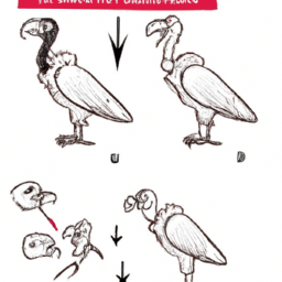 How To Draw A Cartoon-Vulture - A Step By Step Drawing Guide - Custom Paint By Numbers