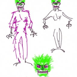 How To Draw A Cartoon-Zombie - A Step By Step Drawing Guide - Custom Paint By Numbers