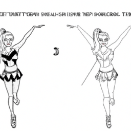 Easy Cheerleader Drawing Tutorial | Step-by-Step Guide – Custom Paint ...