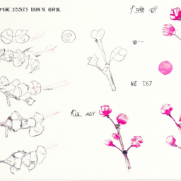 How To Draw A Cherry-Blossoms - A Step By Step Drawing Guide - Custom Paint By Numbers