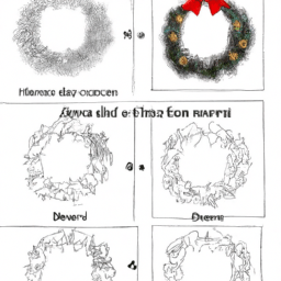 How To Draw A Christmas-Wreath - A Step By Step Drawing Guide - Custom Paint By Numbers