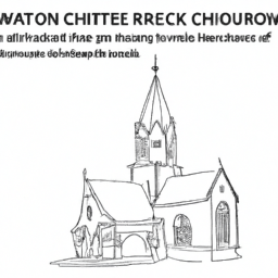 How To Draw A Church - A Step By Step Drawing Guide - Custom Paint By Numbers