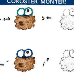 How To Draw A Cookie-Monster - A Step By Step Drawing Guide - Custom Paint By Numbers