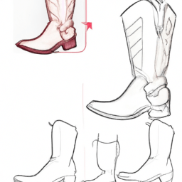 How To Draw A Cowboy-Boots - A Step By Step Drawing Guide - Custom Paint By Numbers