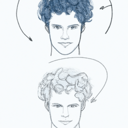 How To Draw A Curly-Male-Hair - A Step By Step Drawing Guide - Custom Paint By Numbers