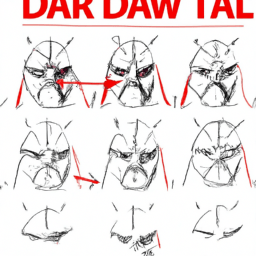 How To Draw A Darth-Maul - A Step By Step Drawing Guide - Custom Paint By Numbers