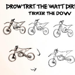 How To Draw A Dirt-Bike - A Step By Step Drawing Guide - Custom Paint By Numbers