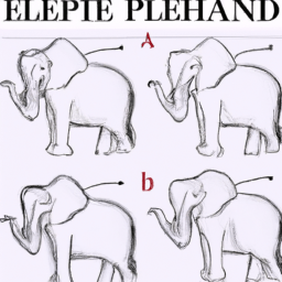 How To Draw A Elephant - A Step By Step Drawing Guide - Custom Paint By Numbers