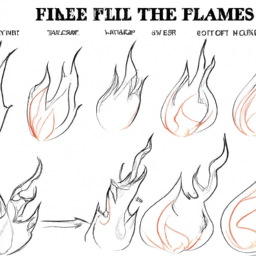 How To Draw A Flames - A Step By Step Drawing Guide - Custom Paint By Numbers