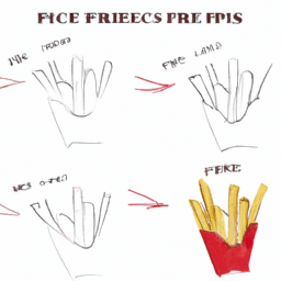 How To Draw A French-Fries - A Step By Step Drawing Guide - Custom Paint By Numbers