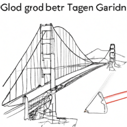 How To Draw A Golden-Gate-Bridge - A Step By Step Drawing Guide - Custom Paint By Numbers